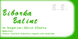 biborka balint business card